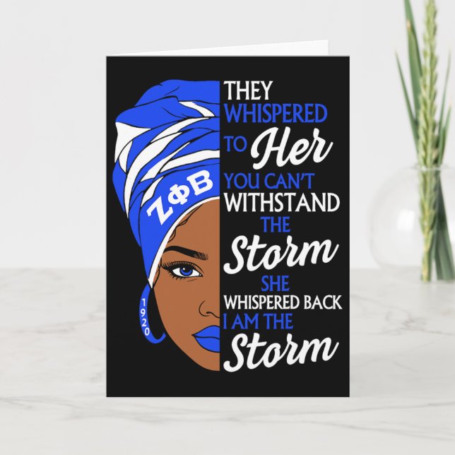 Zeta Phi Beta Sorority Black Women Pride Melanin A Card (Front)