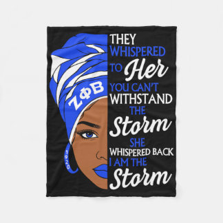 Zeta Phi Beta Sorority Black Women Pride Melanin A Fleece Blanket