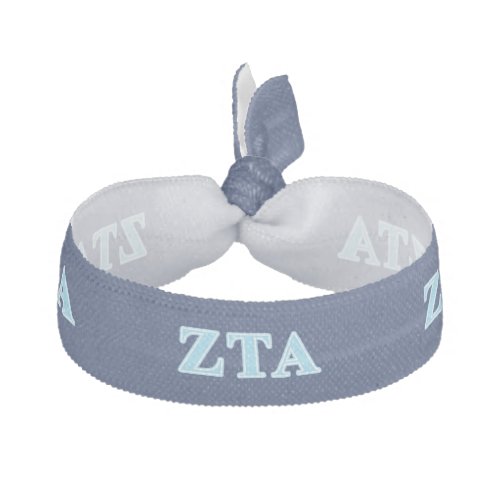 Zeta Tau Alpha Baby Blue Letters Elastic Hair Tie