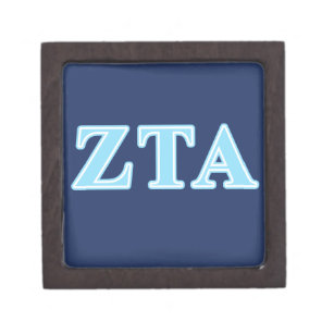 Zeta Tau Alpha Baby Blue Letters Gift Box