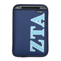 Zeta Tau Alpha Baby Blue Letters iPad Mini Sleeve