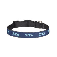 Zeta Tau Alpha Baby Blue Letters Pet Collar