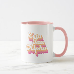 Zeta Tau Alpha   Groovy Script Mug