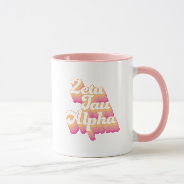 Zeta Tau Alpha | Groovy Script Mug (Right)