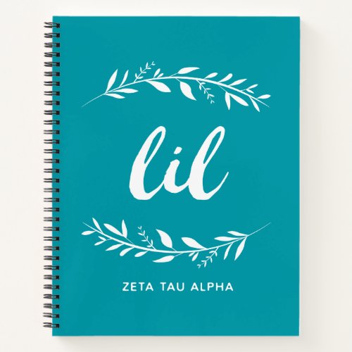Zeta Tau Alpha Lil Wreath Notebook