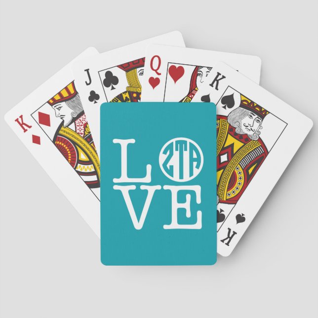 Zeta Tau Alpha Love Poker Cards (Back)