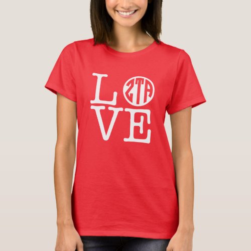 Zeta Tau Alpha Love T_Shirt
