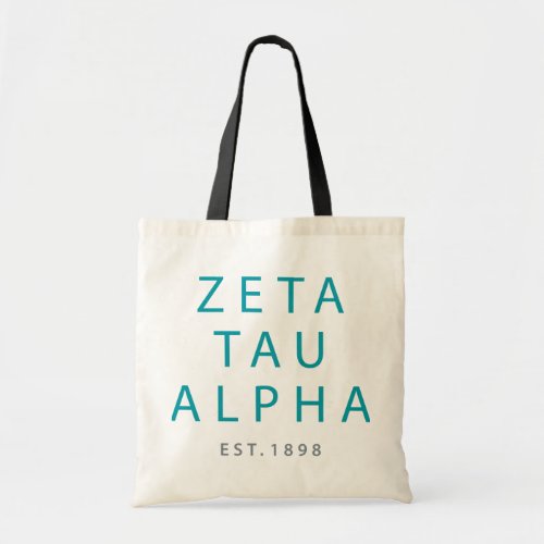 Zeta Tau Alpha Modern Type Tote Bag