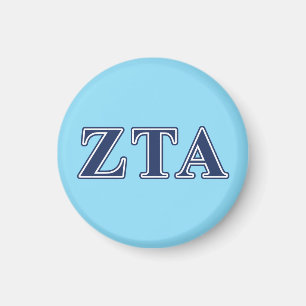 Zeta Tau Alpha Navy Letters Magnet
