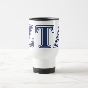 Zeta Tau Alpha Navy Letters Travel Mug