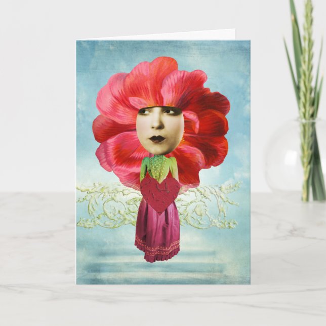 Zetti Flower Girl Collage, Birthday Card (Front)