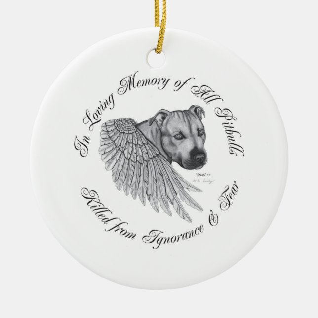 Zeus angel ceramic ornament (Front)