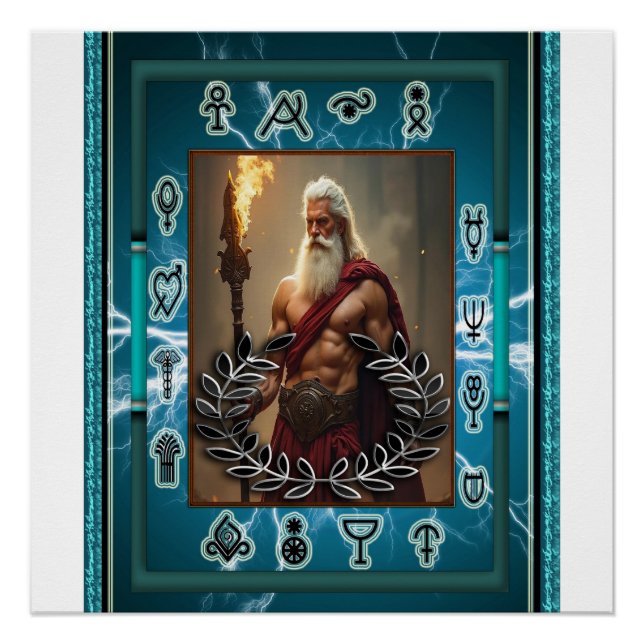 Zeus At The Ready  Glossy Poster (Front)