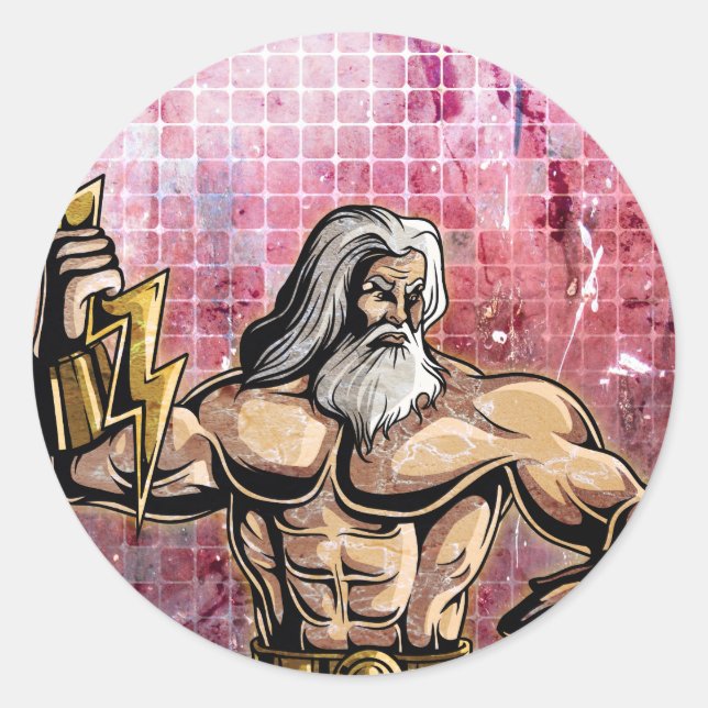 Zeus Classic Round Sticker (Front)