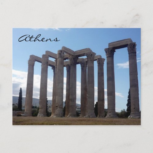 zeus columns postcard