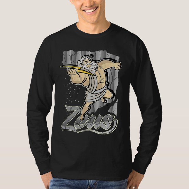 Zeus Greek God Hero Costume Training God of War T-Shirt (Front)