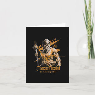 Zeus Greek Gods Thunder Mythology Gym Fitness Moti Card