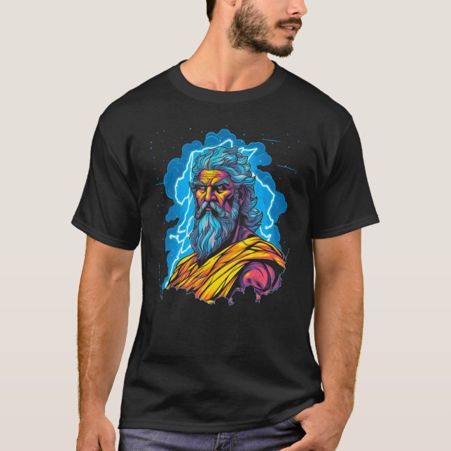 Zeus Greek Mythology God of all Gods T-Shirt (Front)
