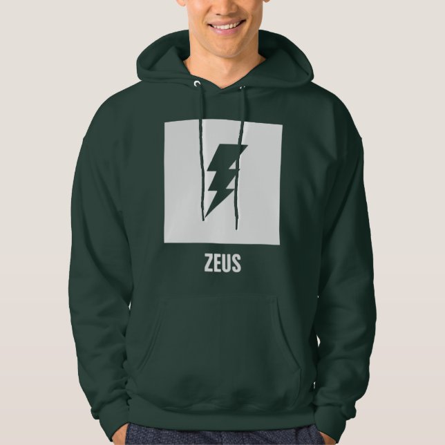 Zeus  Greek Mythology God Symbol Hoodie (Front)