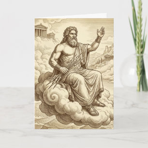 Zeus Greek Mythology Greeting Card