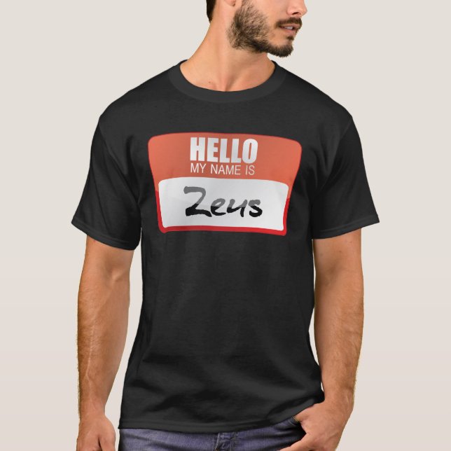 Zeus Greek Mythology Halloween Costume Greek God T-Shirt (Front)