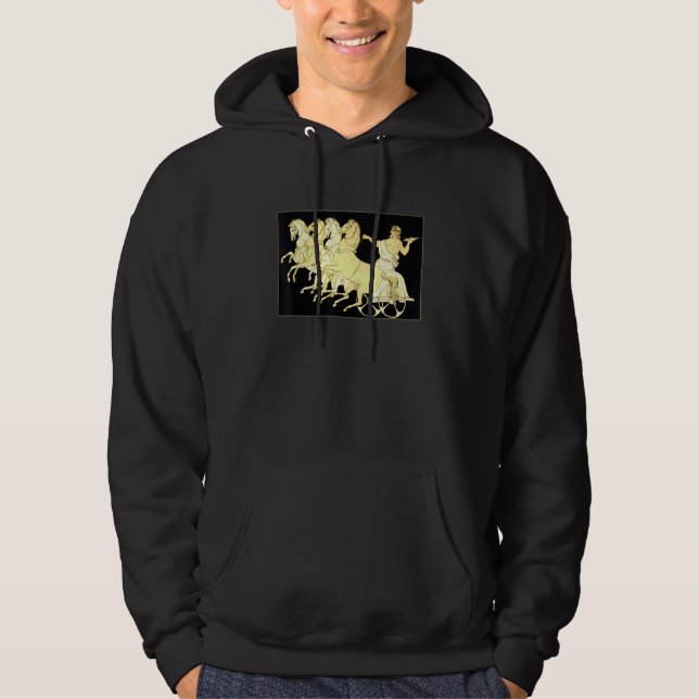 Zeus In Chariot With Thunder And Horses Hoodie (Front)