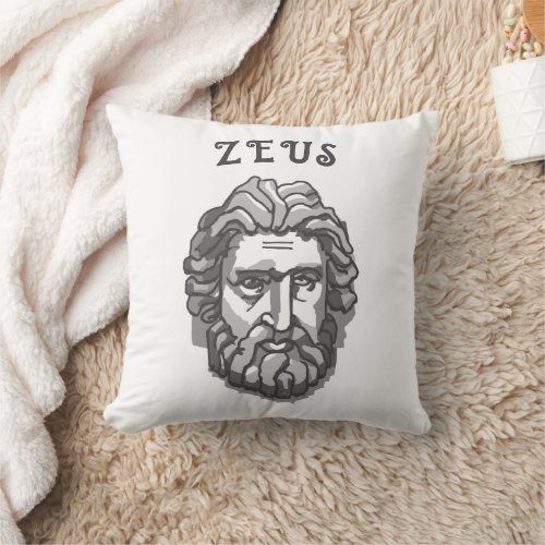 Zeus King of the Olympian Gods T_Shirt Throw Pillow