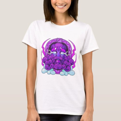 Zeus Lightening  Retro design  Purple  Cool lig T_Shirt