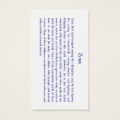 Zeus Prayer Card (Back)