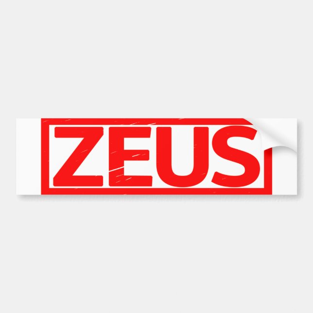 Zeus Stamp Bumper Sticker (Front)