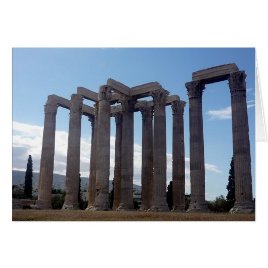 zeus temple columns cards (Front Horizontal)