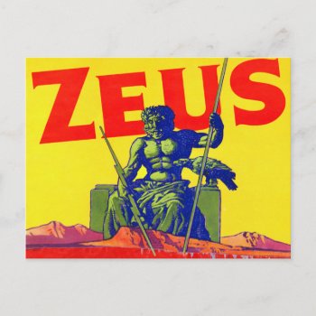 Zeus - Vintage Poster Design Postcard by VintageFactory at Zazzle