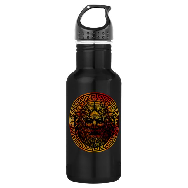 Zeus's Ancient Shield Art Print Stainless Steel Water Bottle (Front)