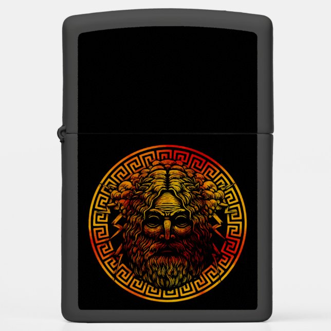 Zeus's Ancient Shield Art Print Zippo Lighter (Front)