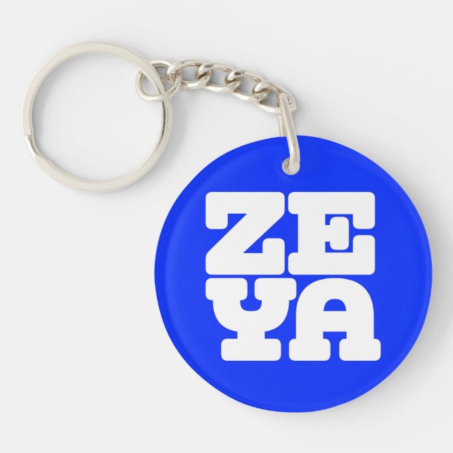 Zeya Comedy Acrylic Keychain (Front)