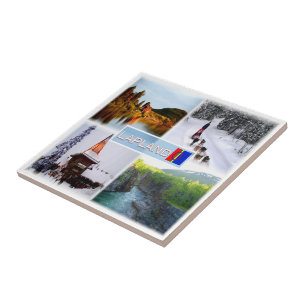 zFI010 LAPLAND LAKE INARI LAMMINTUPA SANTA CLAUS, Ceramic Tile