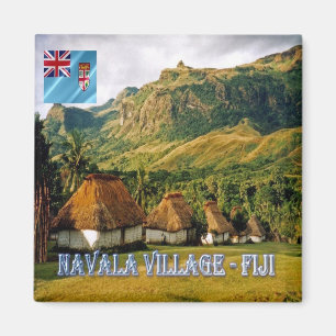 zFJ010 FIJI, NAVALA Village, Oceania, Fridge Magnet