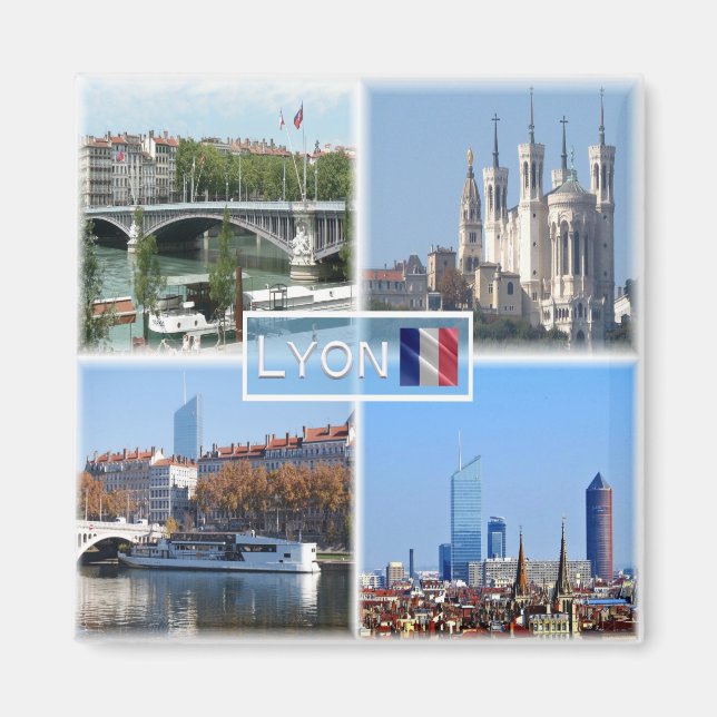 zFR019 LYON, Basilica De Fourviere, Fridge Magnet (Front)