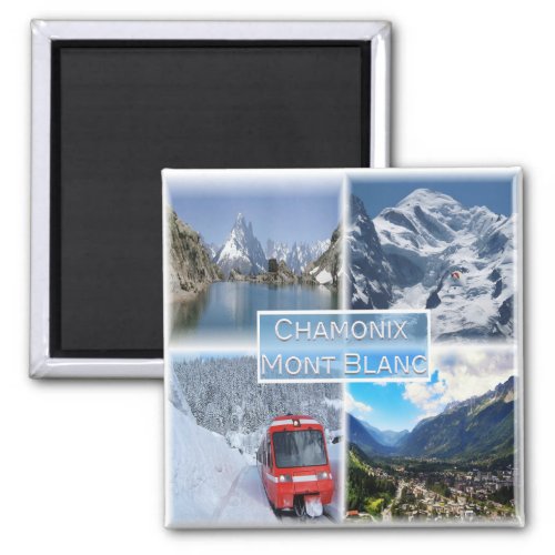 zFR021 CHAMON Mont Blanc Fridge Magnet