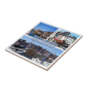 zFR028 HONFLEUR harbour, Normandy, Ceramic Tile