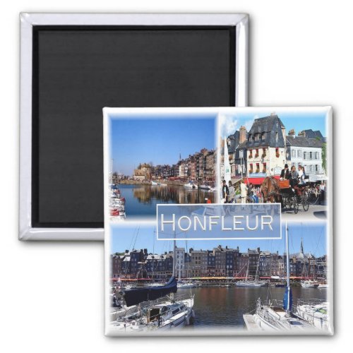 zFR028 HONFLEUR harbour Normandy Fridge Magnet