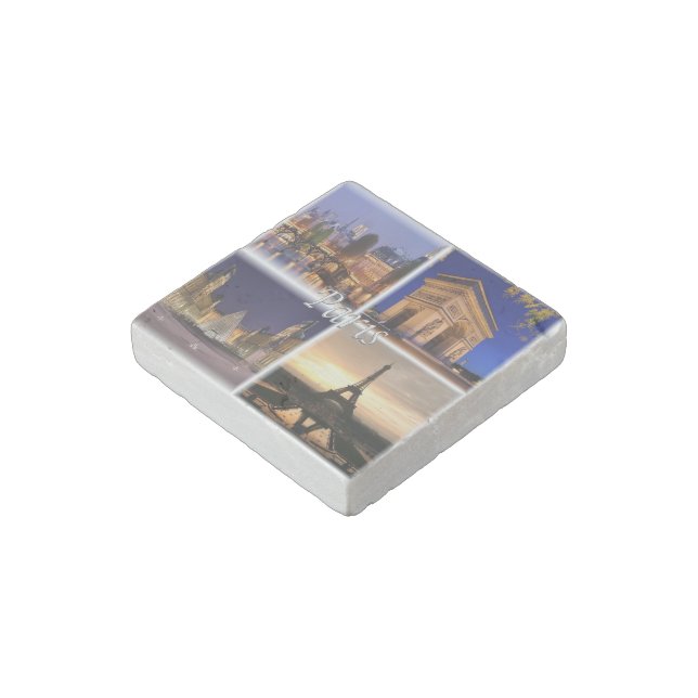 zFR030 PARIS, France, Europe, Stone Magnet (Angled)