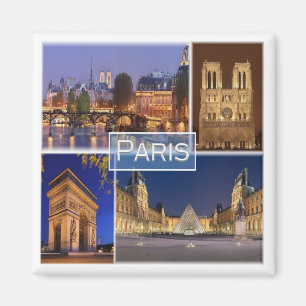 zFR034 PARIS, France, Fridge Magnet