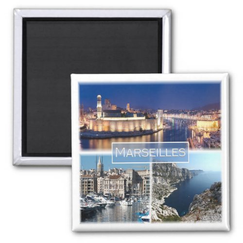 zFR036 MARSEILLES France Fridge Magnet