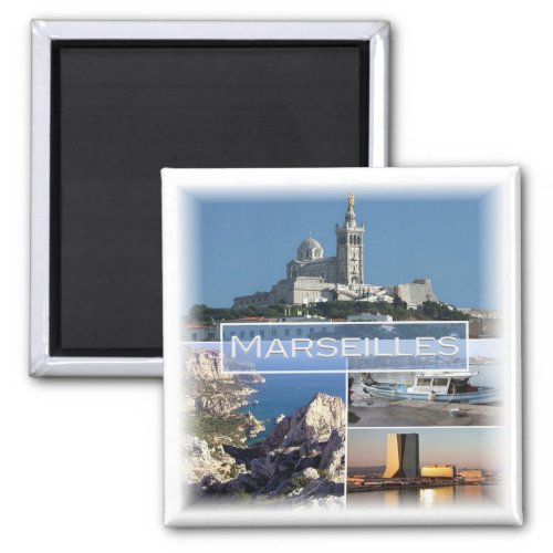 zFR037 MARSEILLES France Fridge Magnet