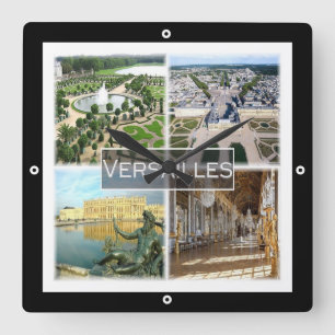 zFR042 VERSAILLES The Palace, France, Square Wall Clock