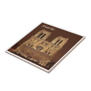zFR061 NOTRE DAME Paris, France, Ceramic Tile