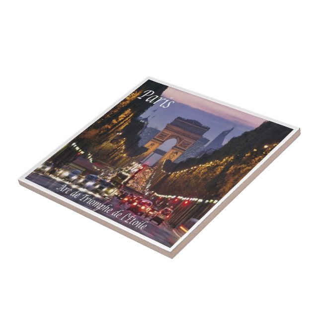 zFR064 ARC DE TRIOMPHE, Paris, France, Ceramic Tile (Side)