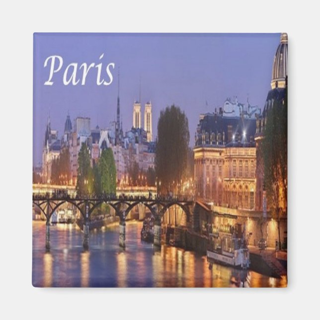 zFR065 PARIS panorama, France, Fridge Magnet (Front)