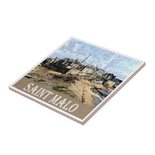 zFR081 SAINT MALO, French Riviera, France, Ceramic Tile